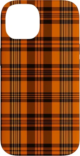 Vista 4 de iPhone 13 Pro Fall Plaid Halloween Naranja y Negro Acción de Gracias Otoño Case