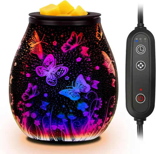 Vista 11 de EQUSUPRO Calentador de cera derretida, quemador de cera para cera perfumada, calentador de fragancia eléctrico para cubos de cera y tartas, diseño