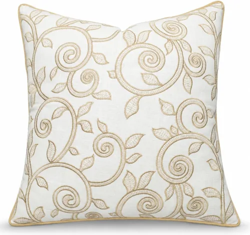 Vista 9 de Chandni Paiseley Funda de Cojín Decorativo Cuadrado Bordado de Acento - Sofá, Silla, Sillón, Dormitorio, Sala de Estar, Decoración del Hogar