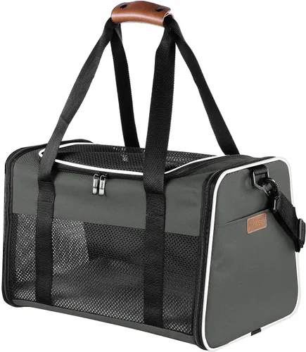 Vista 8 de Transportín para Gatos - Transportín Portátil Plegable para Perros y Mascotas, Bolsa para Mascotas de Lados Suaves hasta 15 Libras, Transportín