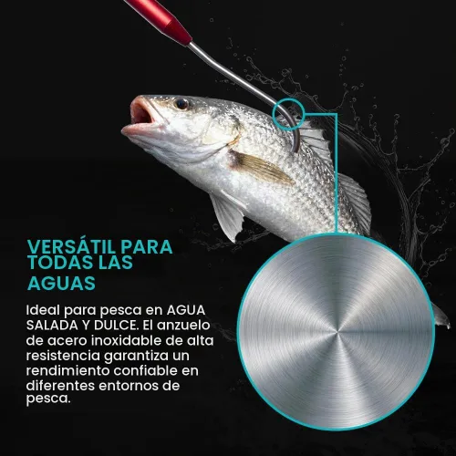 Vista 5 de GAFFER SPORTFISHING Aluminum Fish Gaff Hook Lightweight Fishing Pole with Sharp Stainless Steel Spear Hook Ergonomic Foam Grips, Secure Lanyard