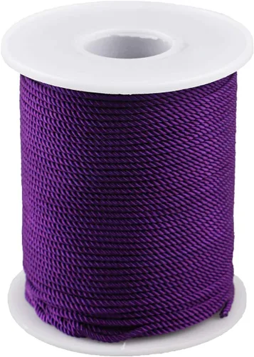 Vista 8 de Cuerda de nailon trenzado de 3 capas para jardinería, manualidades, fabricación de pulseras (0.059 in-164 pies, verde militar)