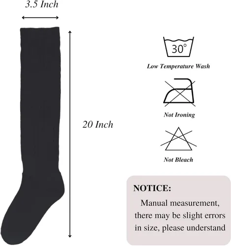 Vista 5 de Intgoodluckycc Calcetines holgados para mujer, calcetines gruesos apilados
