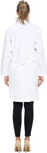 Vista 2 de Natural Uniforms Abrigo médico profesional de manga larga unisex de 40 pulgadas