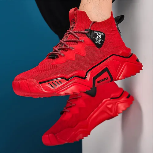 Vista 7 de MATRUPLE Tenis de moda para hombre zapatos casuales de alta calidad atléticos para caminar de malla cómodos zapatos deportivos