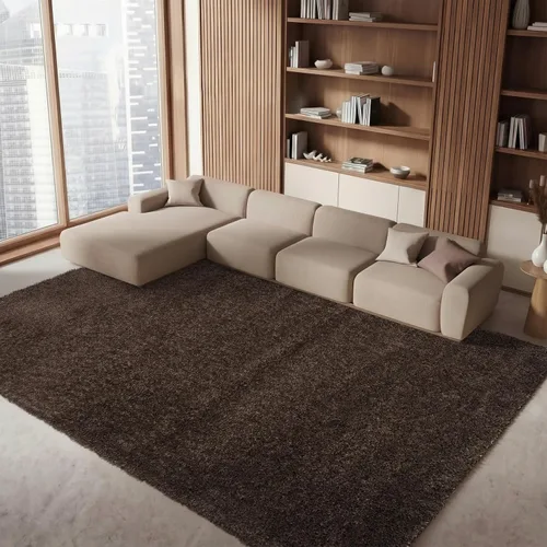 Vista 32 de SAFAVIEH Colección August Shag - Alfombra de área de 6 x 9 pies, color lila, diseño sólido, no desprende pelusa y de fácil cuidado, grosor de 1.2