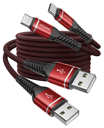 Vista 10 de Cable USB C a USB C de 240 W de carga rápida de 6 pies, cable USBC a C Negro