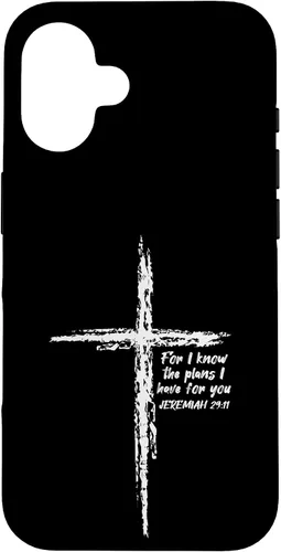 Vista 32 de Cross I Know The Plans Verse Bible Jesus God - Funda de regalo cristiana para iPhone 17
