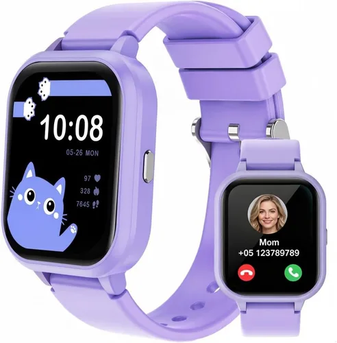 Vista 9 de Reloj inteligente para adolescentes y niños, 1.8 pulgadas IP68 para niños y niñas, seguimiento de actividad física, uso dual independiente