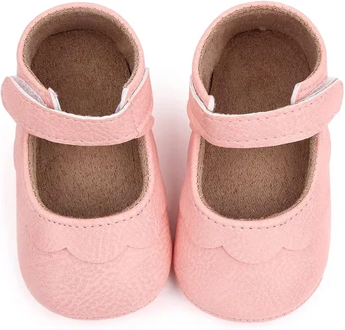 Vista 2 de Enteer Zapatos de cuero retro con botones Mary Jane para niña