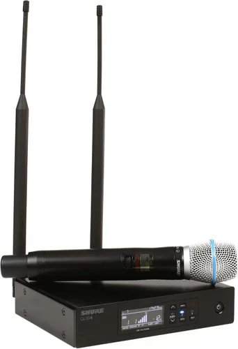 Vista 3 de Shure Transmisor de mano QLXD2/B87A con cápsula de micrófono vocal BETA 87A - para uso con sistemas de micrófono inalámbrico digital QLX-D, receptor