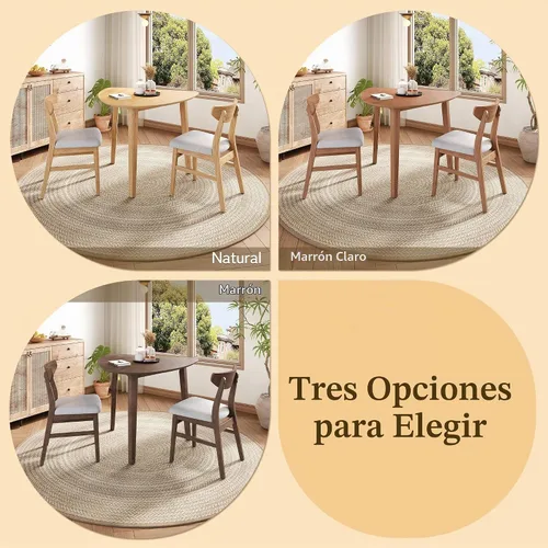 Vista 8 de P PURLOVE - Juego de mesa moderna de 3 piezas, mesa triangular de madera