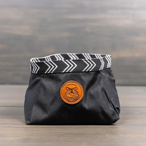 Vista 2 de Wilderdog Tazón para mochileros - Capacidad para alimentos y agua hasta 64oz - Negro