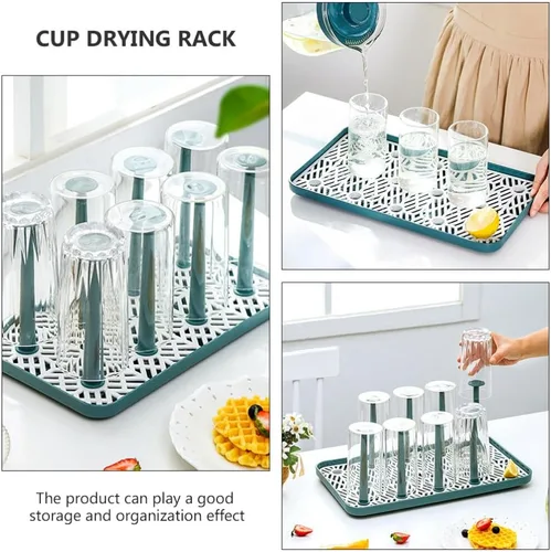 Vista 4 de 1pc Escurridor de tazas creativo Portavasos Organizador de secado de botellas Organizador de tazas Organizador de tazas Estante de almacenamiento