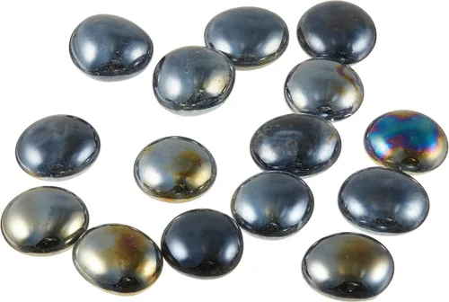 Vista 5 de Outdoor GreatRoom Co - Rocas de vidrio para hogueras (5 libras) de vidrio templado para fuego, piedras de roca de vidrio templado para fogata