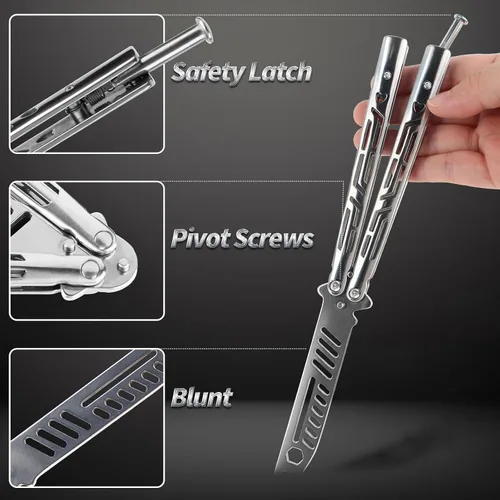 Vista 5 de Herramienta Plegable de Acero Inoxidable con Acabado Plateado – Duradera y Fácil de Usar para Manipulación Diaria