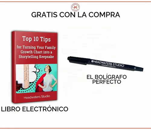 Vista 3 de Headwaters Studio Tabla de crecimiento personalizada para pared - Regla de altura para niños, tabla de crecimiento de madera para niños, regla