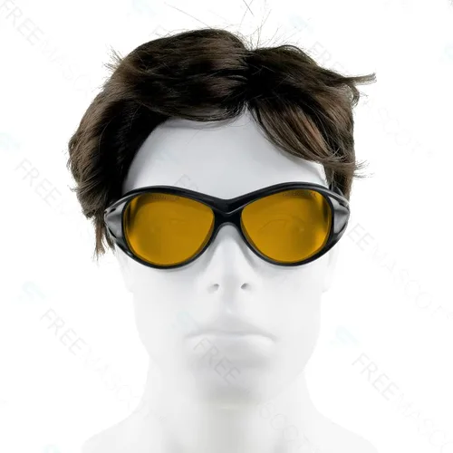 Vista 5 de FreeMascot Nuevo profesional OD 6+ 190nm-490nm longitud de onda UV luz/violeta y azul láser gafas de seguridad para láser 405nm, 445nm, 450nm, 473nm