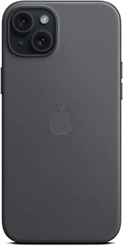 Vista 5 de Apple iPhone 15 Plus Funda FineWoven con MagSafe: Funda ligera para teléfono, compatible con carga inalámbrica, acabado suave tipo ante; Negro Rosa