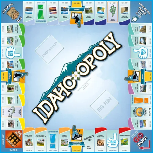 Vista 4 de Late for the Sky Juego de mesa Idaho-Opoly - Diversión de estrategia