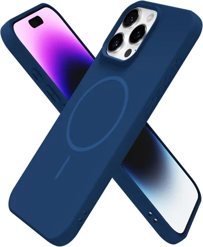 Vista 35 de Oakxco Funda de Silicona Mag Safe para iPhone 12 Pro Max, Funda Magnética Delgada y Fina Compatible con Carga Inalámbrica MagSafe, Bonita Funda