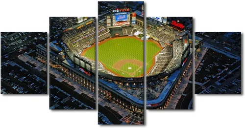 Vista 47 de Arte para pared, lienzo para estadio deportivo, arte para pared, diseño de campo de Wrigley en Chicago, pinturas de Chicago, impresiones sobre
