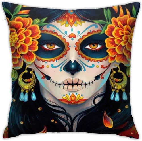 Vista 5 de VARUN Fundas de almohada cuadradas con diseño de flores de leopardo y rosas rojas para decoración del hogar, sofá, automóvil, dormitorio, funda