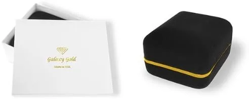 Vista 7 de Galaxy Gold GG Collar de oro macizo de 5 quilates de 14 quilates con colgante de amatista natural