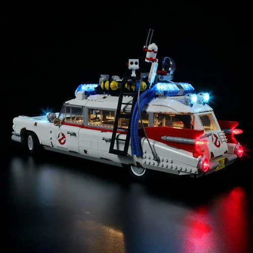 Vista 4 de Kit de luz LED RC con sonido para Lego 10274 Kit de construcción, kit de iluminación de construcción de decoración para (Ghostbusters Ecto-1).