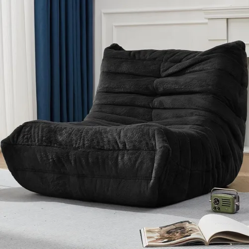 Vista 18 de Hobestluk Puf con espuma viscoelástica, tela de piel sintética ultrasuave, diseño ergonómico, puf pequeño, para sala de estar, dormitorio, sala
