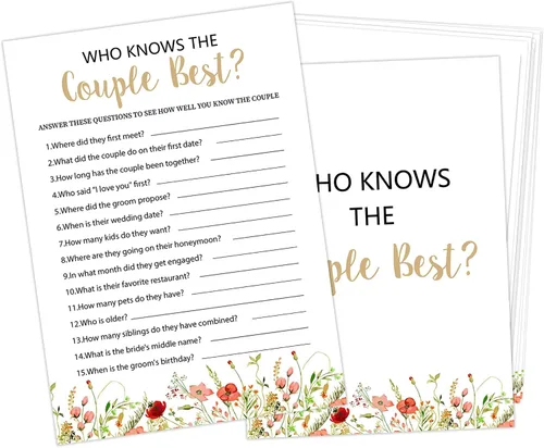 Vista 12 de What Did the Groom Say - Juego de despedida de soltera, despedida de soltera y despedida de soltera, juego de 30 tarjetas, tarjetas de juego