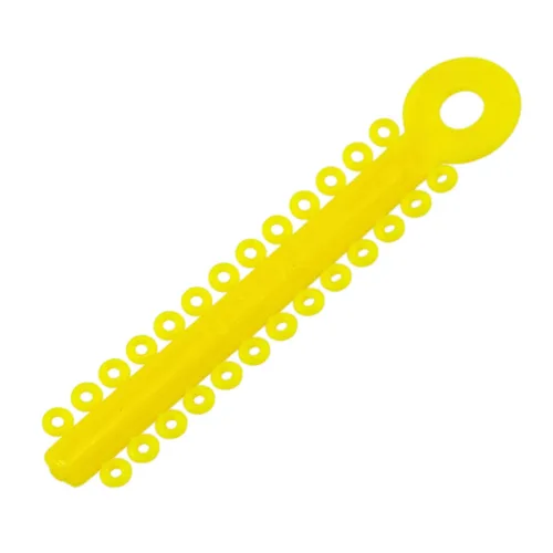 Vista 4 de Lazos dentales de ligadura de goma elástica de ortodoncia multicolor 1040 PCS/BOLSA (AMARILLO (2 #))
