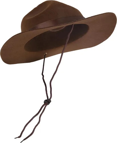 Vista 4 de Kangaroo Sombrero Mountie canadiense, Sombrero Park Ranger o sombrero Drill Sergeant café