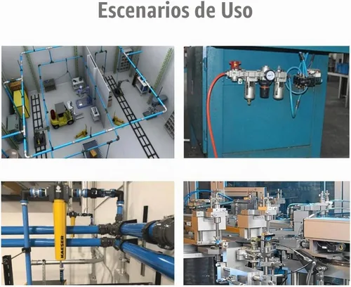 Vista 7 de 10 piezas Unión recta 1/2 "x 1/2" tubo OD empuje para conectar