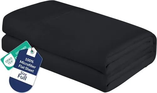 Vista 61 de Royale Linens Sábana Plana Individual – Sábanas Planas de Microfibra Cepillada Ultra Suave 1800 Solamente – Sin Arrugas y Resistentes a las Manchas