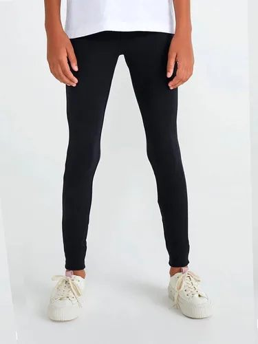 Vista 2 de LUOUSE - Leggings elásticos para niñas, pantalones deportivos para niños, longitud al tobillo, 3 paquetes de 4 a 13 años