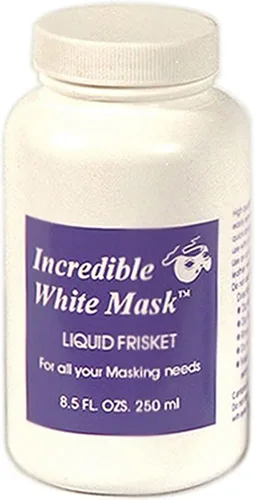 Vista 7 de Grafix Incredible White Mask - Mascarilla líquida de látex extraíble confiable para medios a base de agua, perfecta para usar con tintas de alcohol