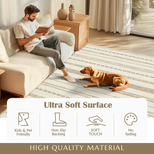 Vista 132 de jinchan Alfombra marroquí de pasillo 2x6 - Alfombra de pasillo lavable a máquina para cocina, alfombra moderna geométrica suave de pelo bajo