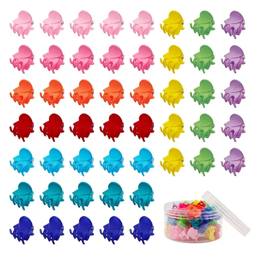 Vista 12 de 50 piezas de mini pinzas para el cabello, pinzas de agarre fuerte multifunción para flequillo. (Negro)