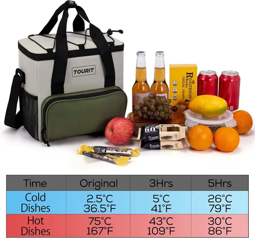 Vista 8 de TOURIT Bolsa de enfriador suave pequeña aislada, bolsa de enfriador de almuerzo de 24/35/46 latas, caja de hielo, enfriadores portátiles y a prueba
