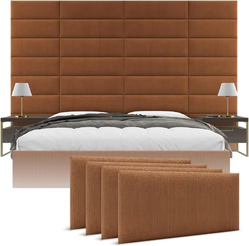 Vista 10 de Vänt - Paneles tapizados de pared, cabeceros de pared tamaño Queen/Full, color beige boucle, juego de 4 paneles