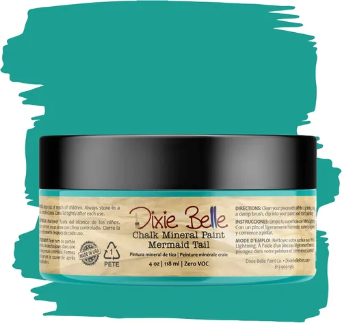 Vista 225 de Pintura para muebles con acabado de tiza Dixie Belle Paint Company - Amatista (4oz) - Pintura mineral de tiza chic púrpura profundo mate
