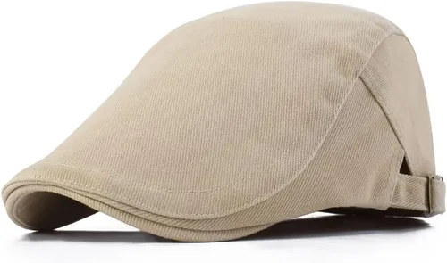 Vista 5 de Magik Gorra Gatsby de algodón sólido para hombre, sombrero de hiedra para golf, con hebilla de taxista plana Negro