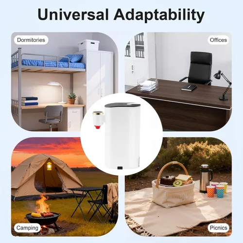 Vista 5 de Mini dispensador de agua para encimera con agua caliente instantánea, 5 ajustes de temperatura y pantalla LED, enfriador de agua portátil