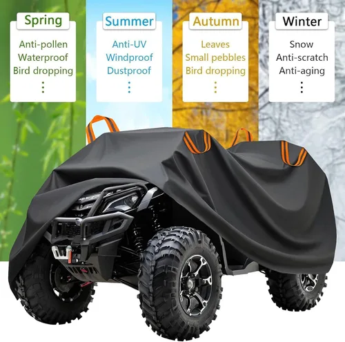 Vista 2 de ATV Cover for CFMOTO UFORCE 600 2020 2021 2022 2023 2024 2025, All-Weather Outdoor Quad Bike Cover, Tear Resistant ATV Cover with 4 Reflective