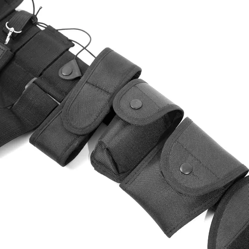 Vista 5 de Equipo de ejecución modular con para guardia, oficial de policía, negro, cinturón de nylon táctico 600 para el aire libre, deportes extremos