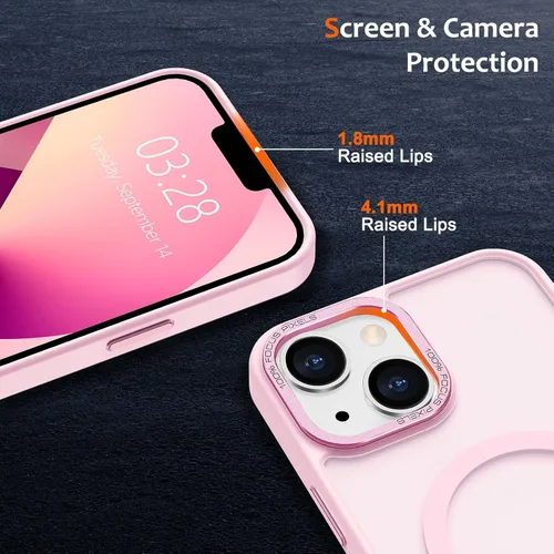 Vista 1293 de Anuck - Funda magnética para iPhone 11 compatible con MagSafe, carcasa trasera mate translúcida dura, borde de TPU, delgada, resistente a impactos