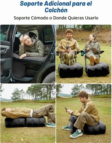Vista 2 de JOYTUTUS Colchón de aire para SUV, cama de campamento 3.0 engrosada para automóvil, camping, colchón inflable, antifugas, con 2 almohadas y bomba