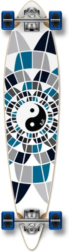 Vista 2 de Graphic Complete Pintail Skateboards Longboard w/Black Widow Premium 80A Cinta de agarre de aleación de aluminio Camión ABEC7 Rodamiento 2.756 in