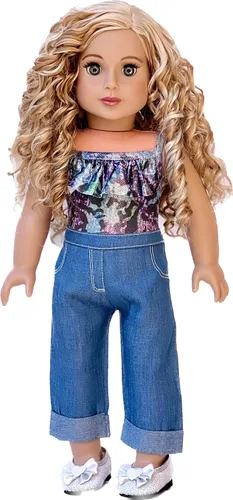 Vista 7 de Ultimate Playset – Ropa para muñecas de 18 pulgadas – 6 piezas – Mezcla y combina trajes con zapatos – Traje de baño, falda, blusa, pantalones